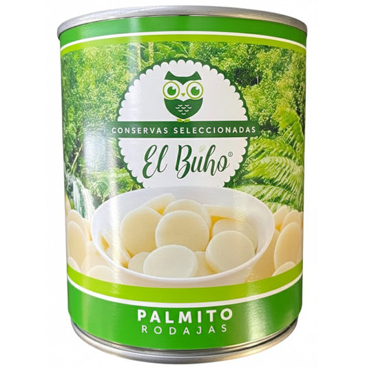 Palmitos laminados (rodajas) El Buho 800 GR