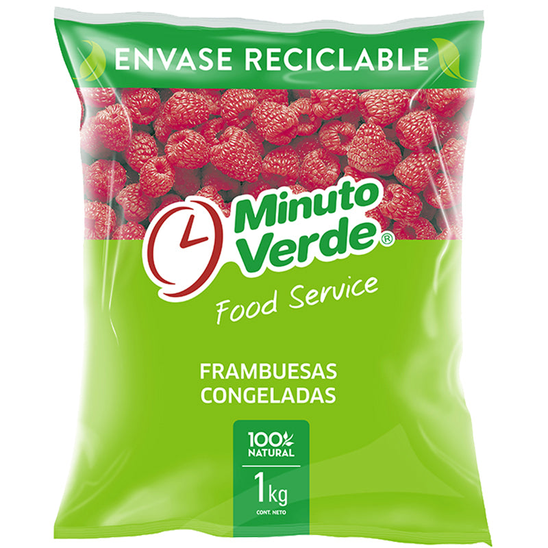 Frambuesas enteras Minuto Verde 1 KG