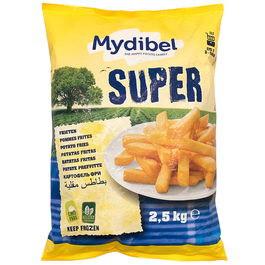 Papas Fritas (Pre-Fritas) 14x14 Mydibel 2,5 KG